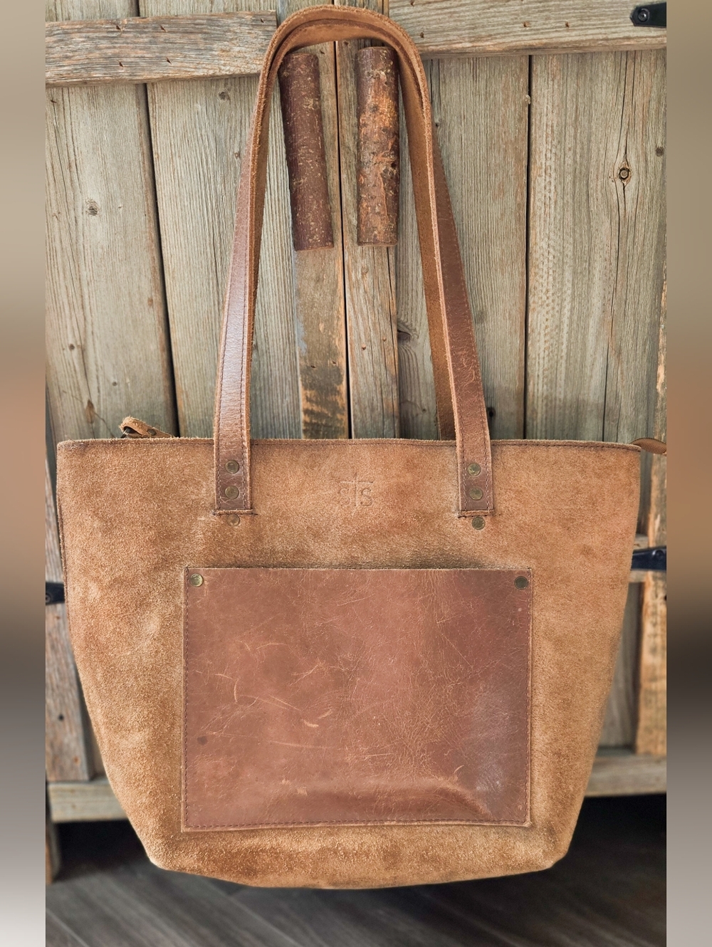 STS Ranchwear Genuine Leather Tote Bag | Western Distressed Brown Carryall